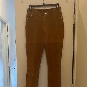Brown Suede Women Jeans